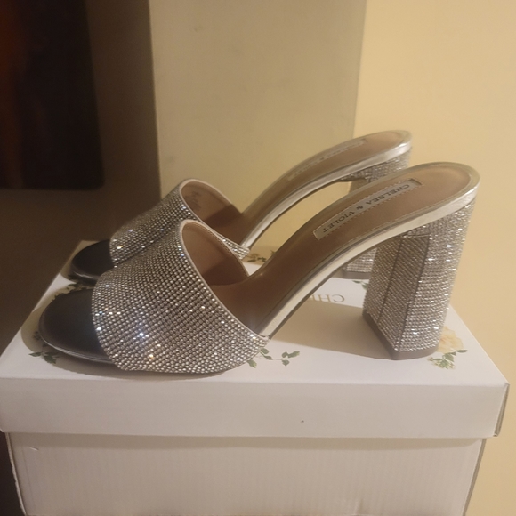 Chelsea & Violet Rhinestone Mules - Picture 6 of 10